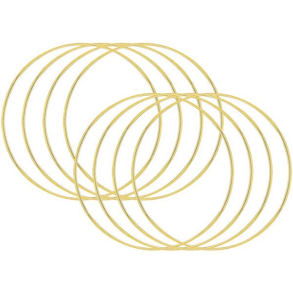 10 pcs 14 inch metal crafts hoops macrame creations ring for diy crafts dream catchers wall hanging crafts, gold
10 pcs 14 inch metal crafts hoops macrame creations ring for diy crafts dream catchers wall hanging crafts, gold