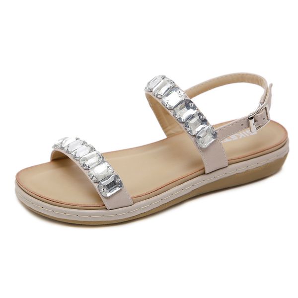 special offer 2020 clearance european and american sandals womens crystal glass metal buckle large flat shoes a generation of hair, Black
special offer 2020 clearance european and american sandals womens crystal glass metal buckle large flat shoes a generation of hair, Black