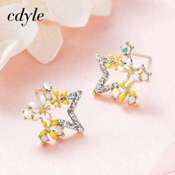 fashion-original personality five-pointed star earrings small fresh crystal earrings, Golden
fashion-original personality five-pointed star earrings small fresh crystal earrings, Golden