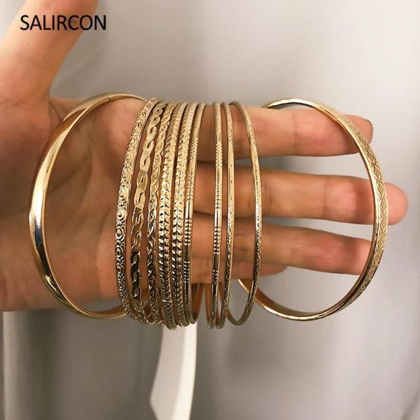 salircon 11pcs/lot big round circle bangle bracelet fashion punk carve chain gold color bracelet for women men statement jewelry, Black
salircon 11pcs/lot big round circle bangle bracelet fashion punk carve chain gold color bracelet for women men statement jewelry, Black