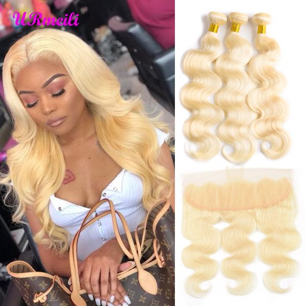 urmeili 613 blonde bundles with frontal closure peruvian body wave 3 bundles with lace frontal closure dhgate 100% remy human hair extension, Black;brown
urmeili 613 blonde bundles with frontal closure peruvian body wave 3 bundles with lace frontal closure dhgate 100% remy human hair extension, Black;brown