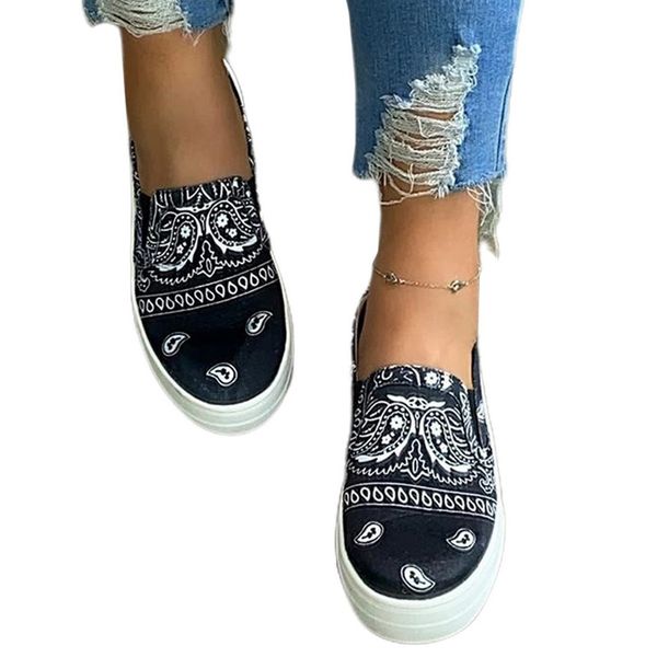women casual shoes 2020 summer fashion print flat shoes ladies slip on comfortable round toe loafers plus size 35-43, Black
women casual shoes 2020 summer fashion print flat shoes ladies slip on comfortable round toe loafers plus size 35-43, Black