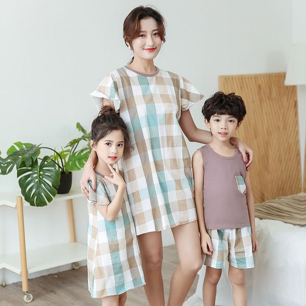 mother and daughter clothes girls dresses family matching pajamas baby boys dressing gown causal nightwear pyjama family outfits, Blue
mother and daughter clothes girls dresses family matching pajamas baby boys dressing gown causal nightwear pyjama family outfits, Blue