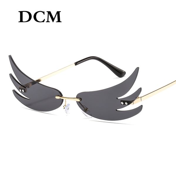 dcm trending wings sunglasses women alloy rimless party sun glasses gold blue lens uv400 oculos de sol masculino, White;black
dcm trending wings sunglasses women alloy rimless party sun glasses gold blue lens uv400 oculos de sol masculino, White;black