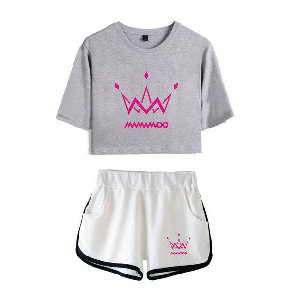 new summer t-shirt mamamoo printing ladies fashion t-shirt shorts two-color mix and match two-piece women's clothing, White
new summer t-shirt mamamoo printing ladies fashion t-shirt shorts two-color mix and match two-piece women's clothing, White