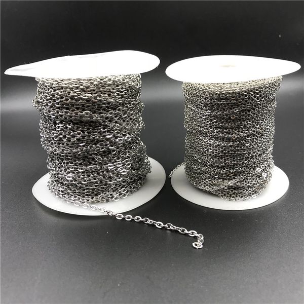 10m/lot width 2mm 3mm silver tone stainless steel chains bulk necklace findings metal open link chain for diy jewelry making
10m/lot width 2mm 3mm silver tone stainless steel chains bulk necklace findings metal open link chain for diy jewelry making
