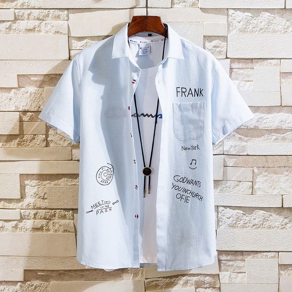 summer mens shirts pocket fashion printing man shirts turn-down collar men shirt short sleeve, White;black
summer mens shirts pocket fashion printing man shirts turn-down collar men shirt short sleeve, White;black