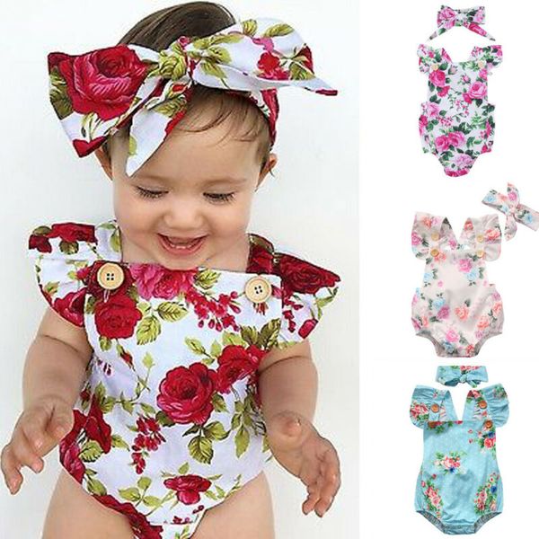 2019 cute floral romper 2pcs baby girls clothes jumpsuit romper + headband 0-24m age infant toddler newborn outfits set sale, White
2019 cute floral romper 2pcs baby girls clothes jumpsuit romper + headband 0-24m age infant toddler newborn outfits set sale, White