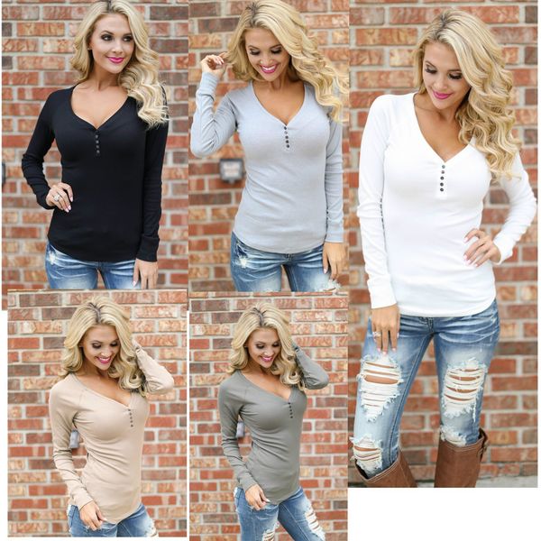 spring autumn button thread solid color long-sleeved t-shirt female slim korea new large size primer women t shirts, White
spring autumn button thread solid color long-sleeved t-shirt female slim korea new large size primer women t shirts, White