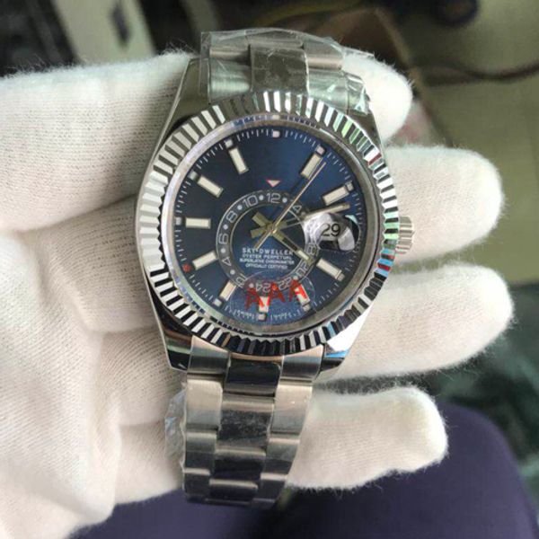 Luxury Brand Rol Mens Watch Automatic 2813 Movement Sky-Dweller Sapphire Crystal Blue Dial Men Watches Silver Stainless Band Free Shipping
Luxury Brand Rol Mens Watch Automatic 2813 Movement Sky-Dweller Sapphire Crystal Blue Dial Men Watches Silver Stainless Band Free Shipping