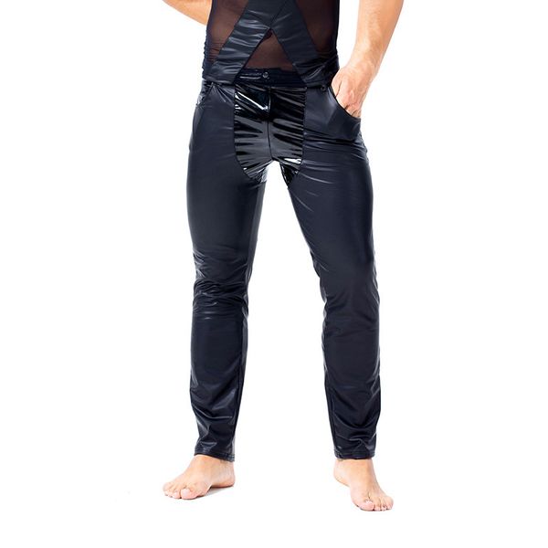 mens shiny faux leather nightclub pants stage performance clubwear slim trouser, Black
mens shiny faux leather nightclub pants stage performance clubwear slim trouser, Black