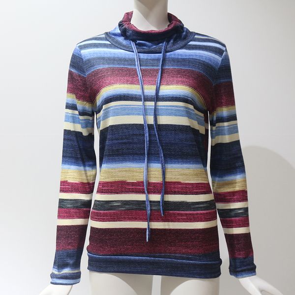 autumn winter long sleeve hoody turtleneck hoodies women striped multicolor casual pullover lace up knitted hood tunic, Black
autumn winter long sleeve hoody turtleneck hoodies women striped multicolor casual pullover lace up knitted hood tunic, Black