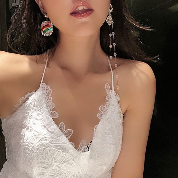 mengjiqiao new koreaasymmetry colorful shiny sequin drop earrings for women crystal tassel long pendientes holiday jewelry, Golden
mengjiqiao new koreaasymmetry colorful shiny sequin drop earrings for women crystal tassel long pendientes holiday jewelry, Golden