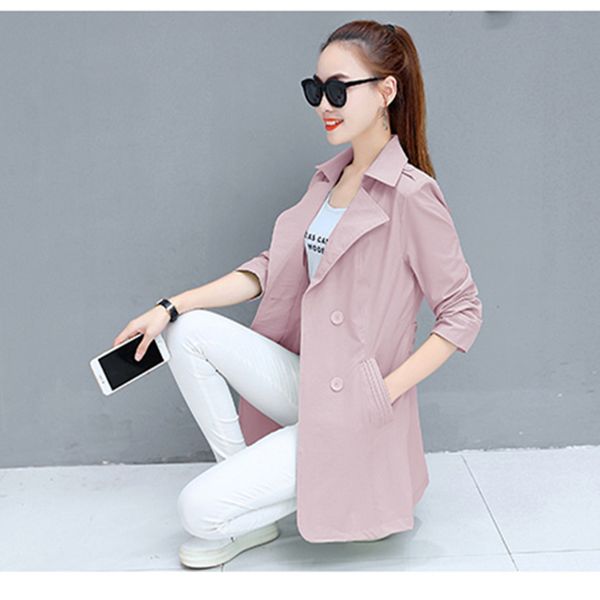 slim women overcoat medium long trench coat spring autumn 2020 new fashion pockets office windbreaker coat outerwear clothing, Tan;black
slim women overcoat medium long trench coat spring autumn 2020 new fashion pockets office windbreaker coat outerwear clothing, Tan;black