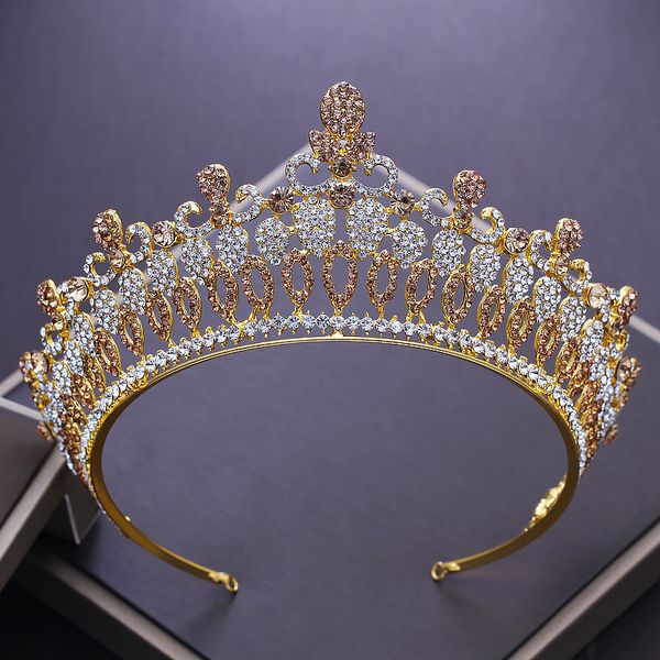 new luxurious rhinestone wedding gold tiaras crowns bridal crystal queen crown large tiara bride headpiece headdress ml622, Golden;white
new luxurious rhinestone wedding gold tiaras crowns bridal crystal queen crown large tiara bride headpiece headdress ml622, Golden;white