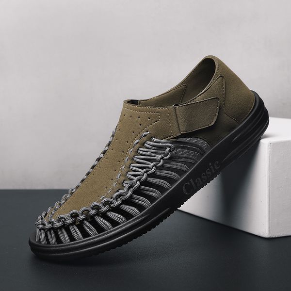 popular 2020 beach sandals for men summer braided gladiator sandals mens fashion flats men army green casual shoes man, Black
popular 2020 beach sandals for men summer braided gladiator sandals mens fashion flats men army green casual shoes man, Black