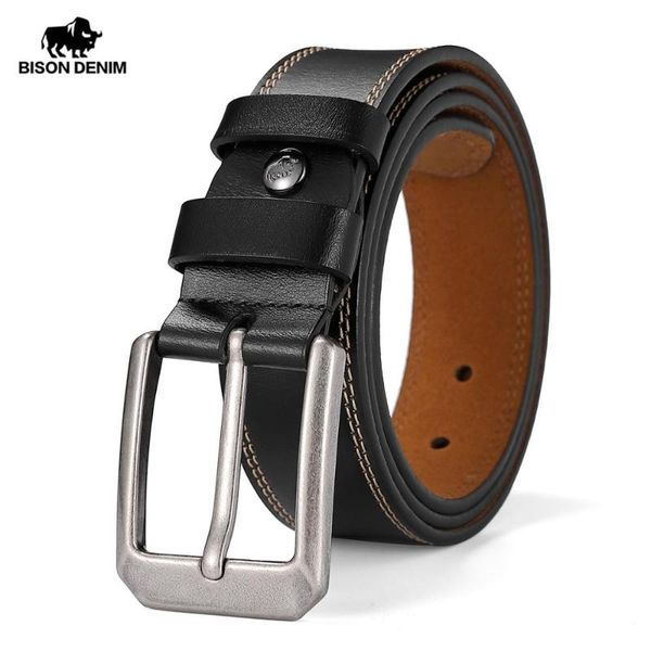 bison denim fashion classic genuine leather men belt alloy pin buckle cow leather strap belt for men w71588, Black;brown
bison denim fashion classic genuine leather men belt alloy pin buckle cow leather strap belt for men w71588, Black;brown