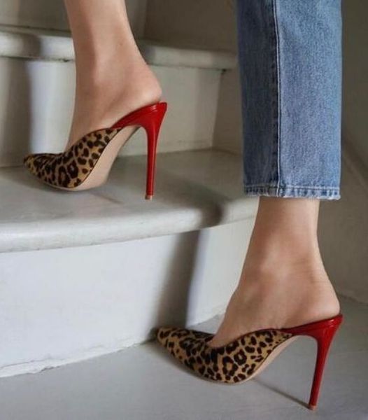 leopard pointed toe high heels mules cut-out red high heels v style women dress shoes banquet night club shoes for girls, Black
leopard pointed toe high heels mules cut-out red high heels v style women dress shoes banquet night club shoes for girls, Black