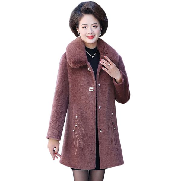 imitation mink woolen coat women jacket new winter clothes plus size 5xl elegant female warm wool coat mid-long outerwear y292, Black
imitation mink woolen coat women jacket new winter clothes plus size 5xl elegant female warm wool coat mid-long outerwear y292, Black