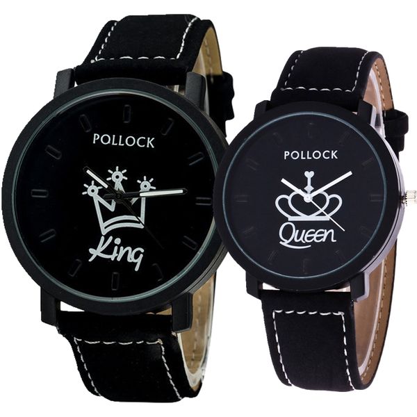 lovers couple fashion king queen crown design leather watches mens women casual leisure dress quartz watches, Slivery;brown
lovers couple fashion king queen crown design leather watches mens women casual leisure dress quartz watches, Slivery;brown
