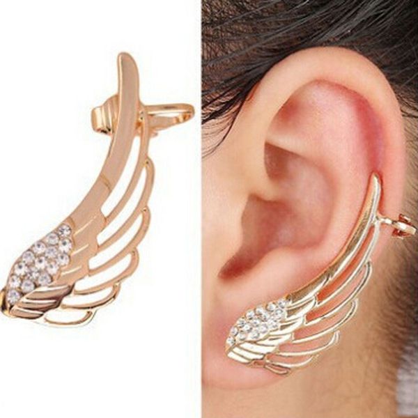 pendientes new fashion punk rhinestone clip earrings for women angel wing gold earring ear cuff brincos jewelry ing, Silver
pendientes new fashion punk rhinestone clip earrings for women angel wing gold earring ear cuff brincos jewelry ing, Silver