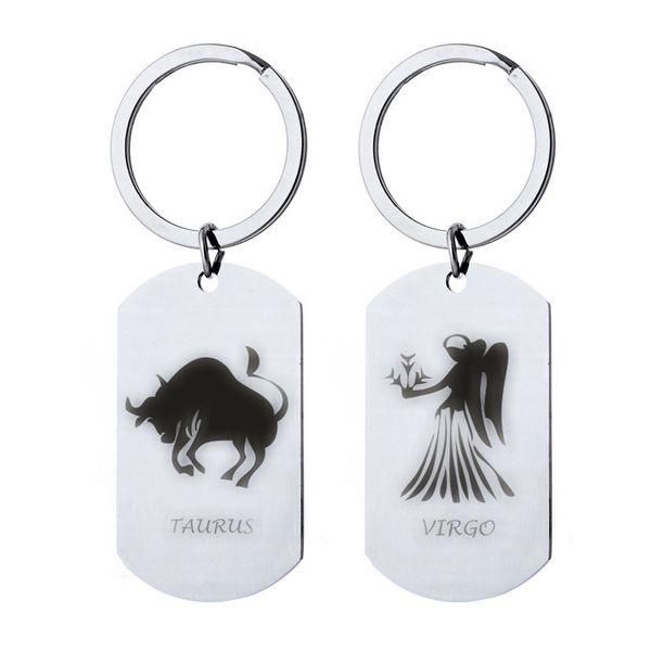 glowing 12 constellation keychain stainless steel pendant 12 zodiac key rings jewelry birthday gift scorpio leo libra keyrings, Silver
glowing 12 constellation keychain stainless steel pendant 12 zodiac key rings jewelry birthday gift scorpio leo libra keyrings, Silver
