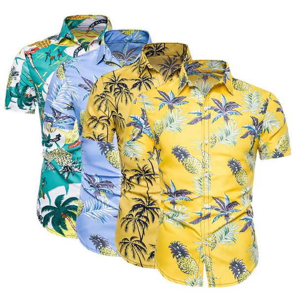 men's fashion print shirts casual button short sleeve hawaiian shirt beach holiday slim fit party men streetwear shirts, White;black
men's fashion print shirts casual button short sleeve hawaiian shirt beach holiday slim fit party men streetwear shirts, White;black