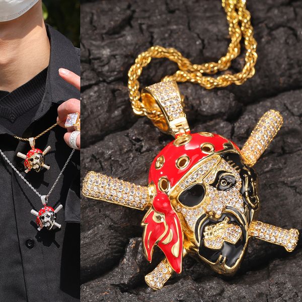 new gold plated mens red skeleton pirate bling diamond pendant necklace skull hip hop punk cubic zirconia jewelry gifts for men, Silver
new gold plated mens red skeleton pirate bling diamond pendant necklace skull hip hop punk cubic zirconia jewelry gifts for men, Silver