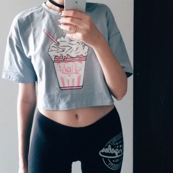 summer new harajuku women t shirt ice korean style cotton loose crop kawaii t-shirt female funny tee, White
summer new harajuku women t shirt ice korean style cotton loose crop kawaii t-shirt female funny tee, White