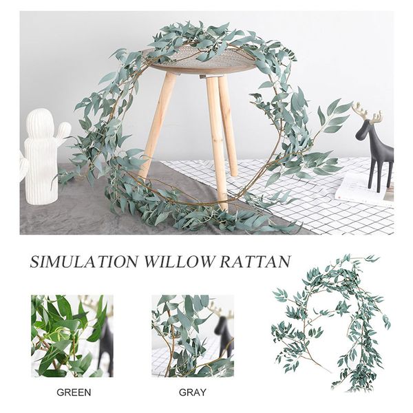 creative simulation willow leaves wreath gray/green greenery garland faux artificial willow vine fashion
creative simulation willow leaves wreath gray/green greenery garland faux artificial willow vine fashion