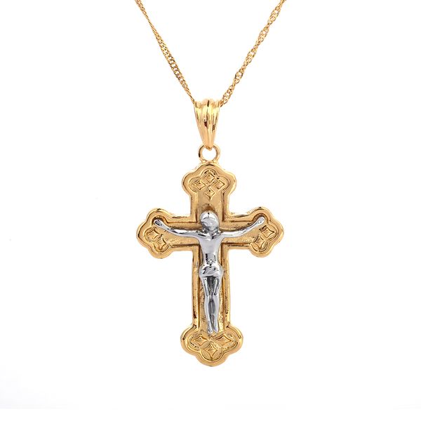 gold and silver two tone cross pendant necklace gold color women men jewelry religious cross necklace
gold and silver two tone cross pendant necklace gold color women men jewelry religious cross necklace