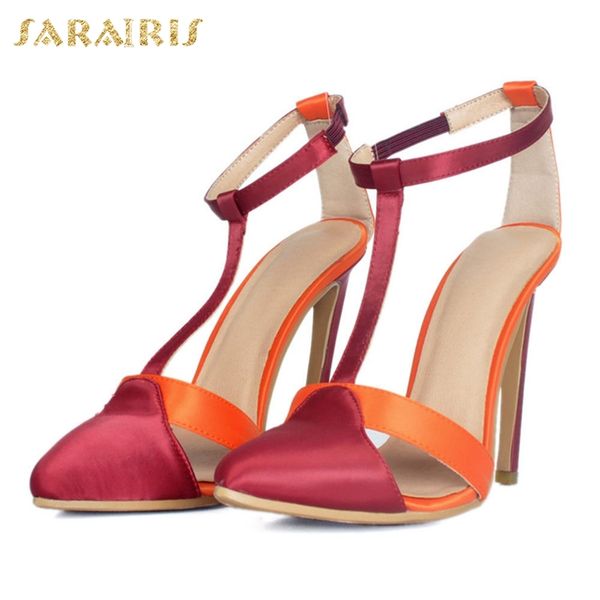 sarairis a estrenar más tamaño 47 punta estrecha zapatos de tacón alto mujeres fiesta zapatos verano t-strap sandalias mujer zapatos, Black
sarairis a estrenar más tamaño 47 punta estrecha zapatos de tacón alto mujeres fiesta zapatos verano t-strap sandalias mujer zapatos, Black