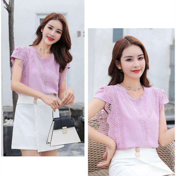 korean fashion clothing plus size solid shirt women blouse summer womens and blouses lace patchwork blusas, White
korean fashion clothing plus size solid shirt women blouse summer womens and blouses lace patchwork blusas, White