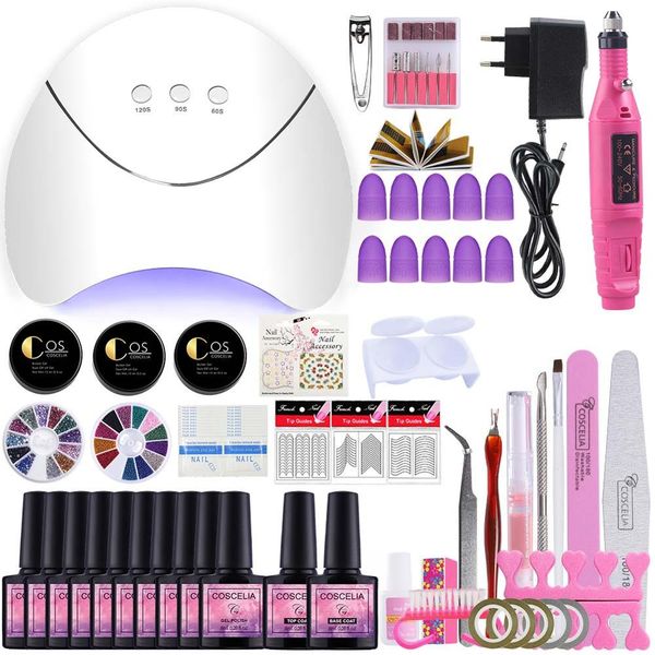 coscelia 36w uv led nail lamp gel nail polish set choose colors for gel varnish electric drill manicure machine tools kit
coscelia 36w uv led nail lamp gel nail polish set choose colors for gel varnish electric drill manicure machine tools kit