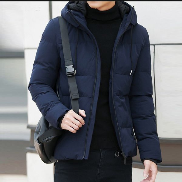 men's parka 2019 brand winter jacket windbreaker hoodies mid-length hoodie patchwork thickened cotton padded coat, Black
men's parka 2019 brand winter jacket windbreaker hoodies mid-length hoodie patchwork thickened cotton padded coat, Black