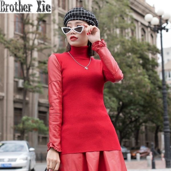 2020 new bow red turtleneck pullovers women fashion harajuku knitted sweater ladies high neck leather long sleeve winter clothes, White;black
2020 new bow red turtleneck pullovers women fashion harajuku knitted sweater ladies high neck leather long sleeve winter clothes, White;black