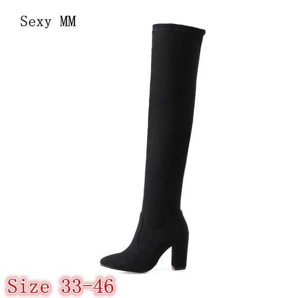 spring autumn women over the knee boots thick high heel woman thigh high boots plus size 33 - 40 41 42 43 44 45 46, Black
spring autumn women over the knee boots thick high heel woman thigh high boots plus size 33 - 40 41 42 43 44 45 46, Black