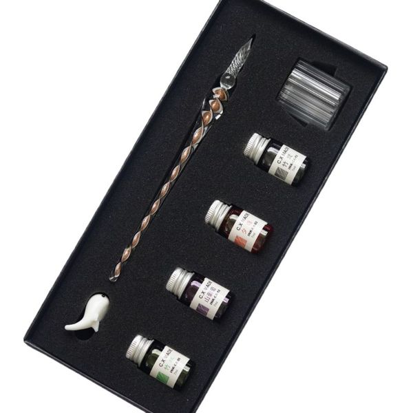 7pcs/set spiral pattern glass pen dip writing ink crystal signature pens set for school decoration gifts art supplies l41e
7pcs/set spiral pattern glass pen dip writing ink crystal signature pens set for school decoration gifts art supplies l41e