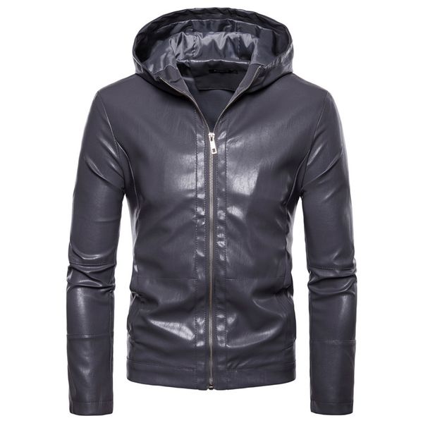 2019 men hooded faux leather jacket slim zipper windbreaker pu jackets men streetwear hip hop bomber biker jacket hoody clothes, Black
2019 men hooded faux leather jacket slim zipper windbreaker pu jackets men streetwear hip hop bomber biker jacket hoody clothes, Black