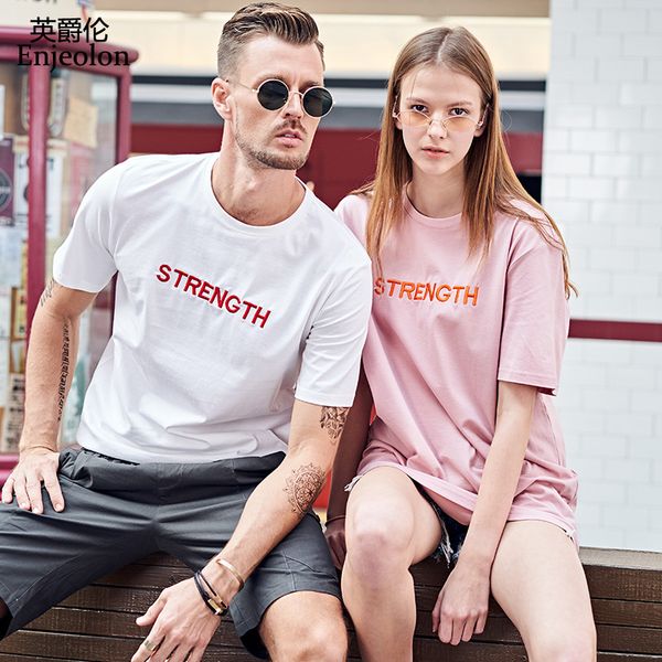 enjeolon summer t shirt solid men tshirts short sleeved letter print 100% cotton plus size 3xl male tee shirt t8175, White;black
enjeolon summer t shirt solid men tshirts short sleeved letter print 100% cotton plus size 3xl male tee shirt t8175, White;black