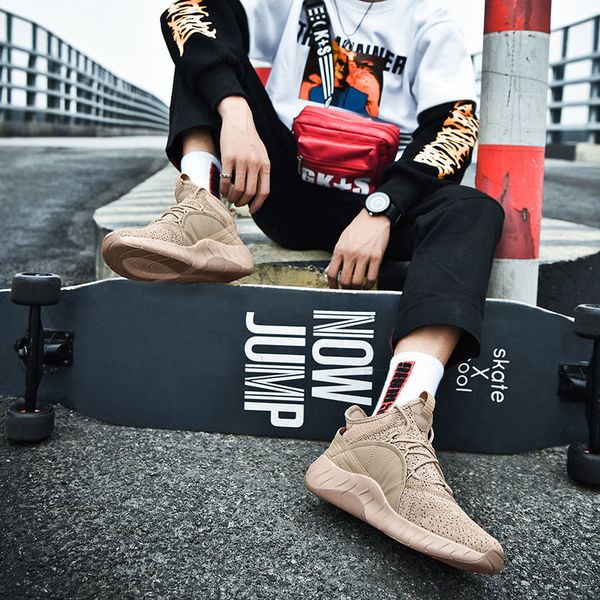 the new summer 2020 men's breathable mesh tide shoes ins wild casual sports shoes fashion running men, Black