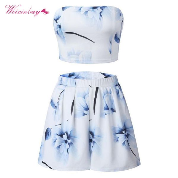 women sets mini strapless elastic waist solid short prairie chic styles draped shorts female clothing sets, White
women sets mini strapless elastic waist solid short prairie chic styles draped shorts female clothing sets, White