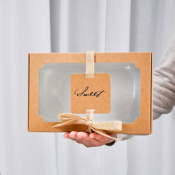 blank kraft paper box with clear window handmade soap box jewelry cookies candy box wedding party gift boxes
blank kraft paper box with clear window handmade soap box jewelry cookies candy box wedding party gift boxes