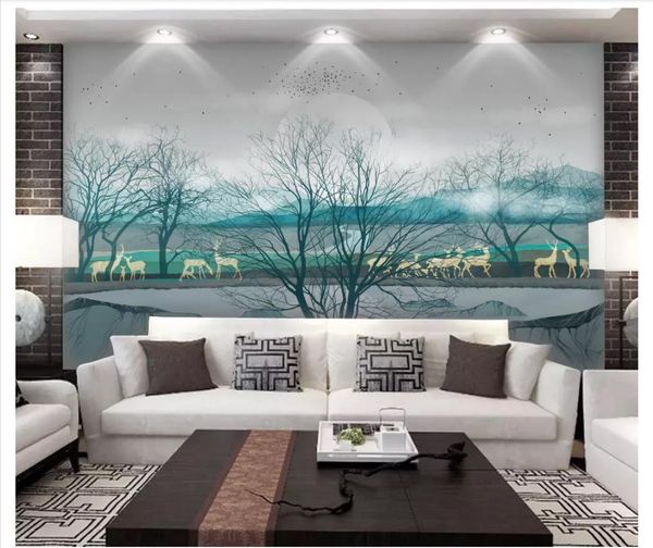 3d custom wall papers home decor p wallpaper new chinese modern ink artistic conception forest elk landscape background wall painting
3d custom wall papers home decor p wallpaper new chinese modern ink artistic conception forest elk landscape background wall painting