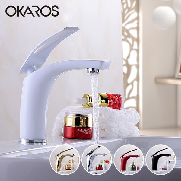 okaros basin faucet water tap bathroom faucet solid black red brass chrome gold finish single handle water sink tap mixer
okaros basin faucet water tap bathroom faucet solid black red brass chrome gold finish single handle water sink tap mixer