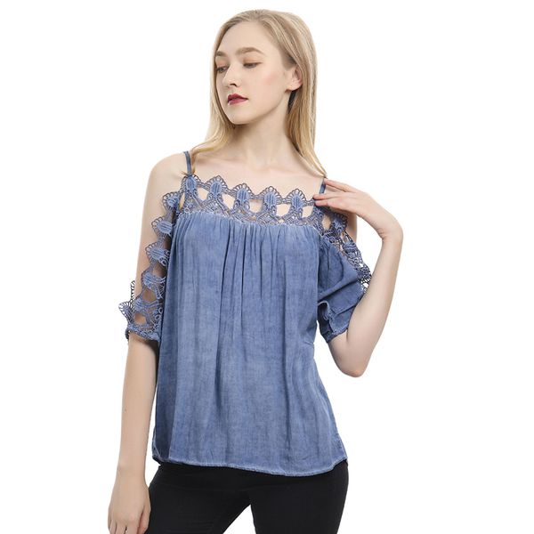 summer women off shoulder blouse fashion solid color female vest lace sling shirt women clothing, White
summer women off shoulder blouse fashion solid color female vest lace sling shirt women clothing, White