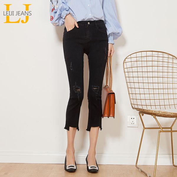 leijijeans осень повседневный стиль ripped кисточкой distreess середина талии голеностопного длина плюс размер тонкий flare черные джинсы же, Blue
leijijeans осень повседневный стиль ripped кисточкой distreess середина талии голеностопного длина плюс размер тонкий flare черные джинсы же, Blue