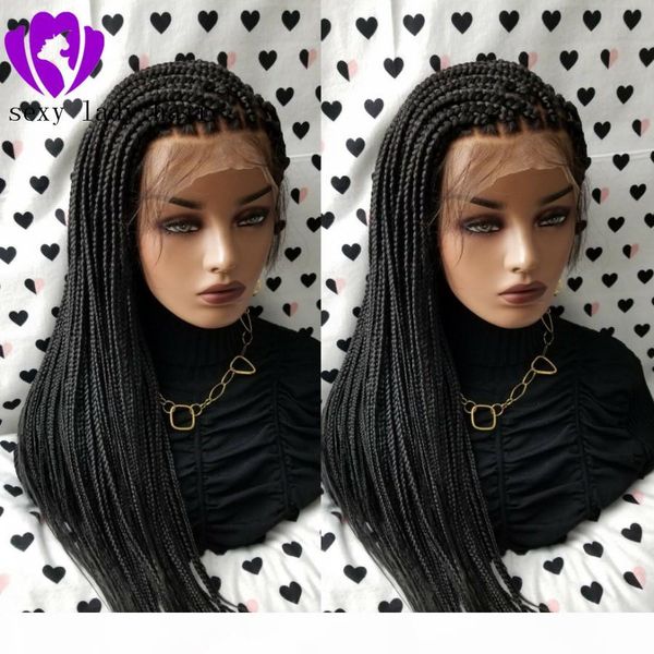 2021 new brazilian braided full lace front wig braided box braids synthetic lace front wig heat resistant fiber hair for black women, Black;brown
2021 new brazilian braided full lace front wig braided box braids synthetic lace front wig heat resistant fiber hair for black women, Black;brown