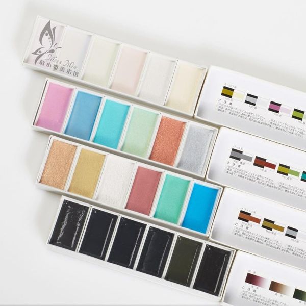 japan water color art paints artist acuarelas set with three type pearl/metal /auro colors acuarelas 6 colored solid watercolor
japan water color art paints artist acuarelas set with three type pearl/metal /auro colors acuarelas 6 colored solid watercolor