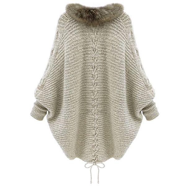 fashion oversize cardigan batwing sleeve faux fur collar lace up chunky cardigan women loose knitted sweater fall spring 2019, White;black
fashion oversize cardigan batwing sleeve faux fur collar lace up chunky cardigan women loose knitted sweater fall spring 2019, White;black